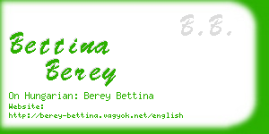 bettina berey business card